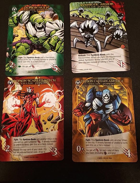 Legendary: A Marvel Deck Building Game – Venom cards