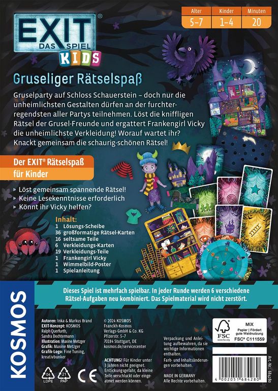 EXIT: Das Spiel – Kids: Gruseliger Rätselspaß parte posterior de la caja