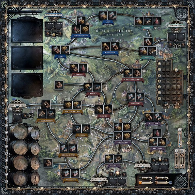 Brass: Birmingham game board