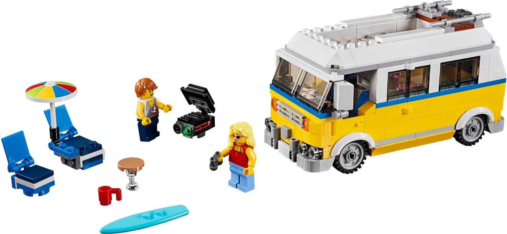 LEGO® Creator Sunshine Surfer Van components