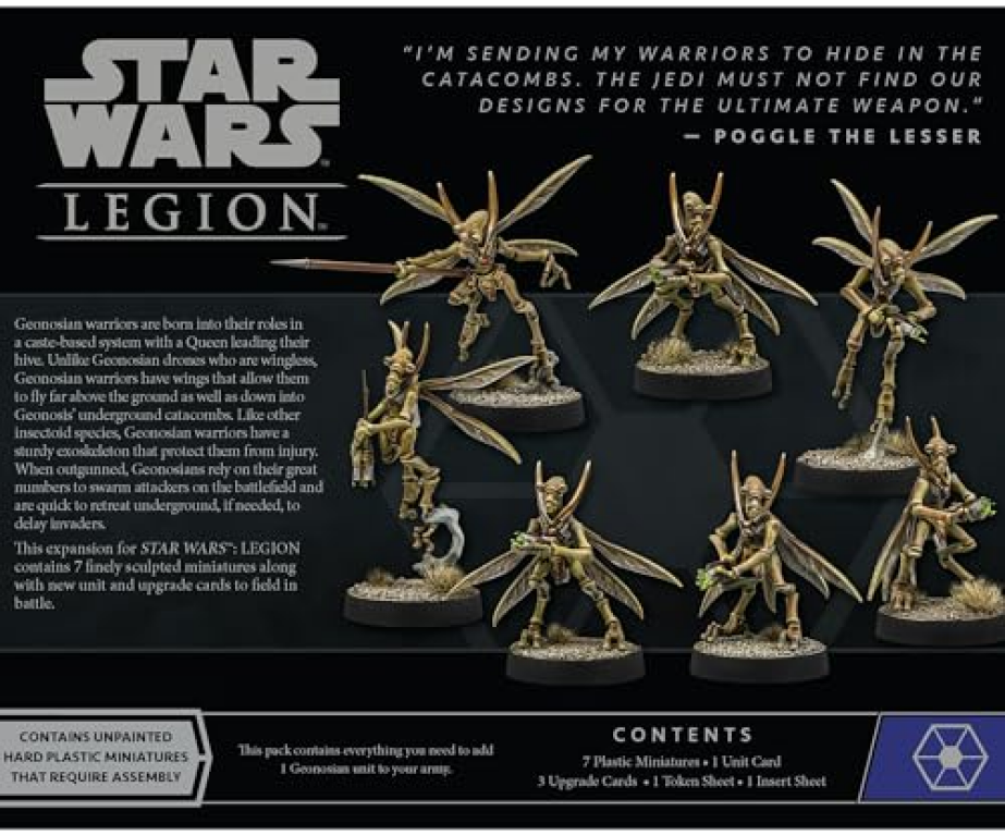 Star Wars: Legion – Geonosian Warriors Unit Expansion parte posterior de la caja