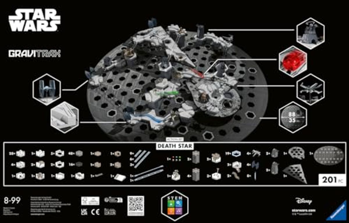 Gravitrax: Star Wars - Death star achterkant van de doos