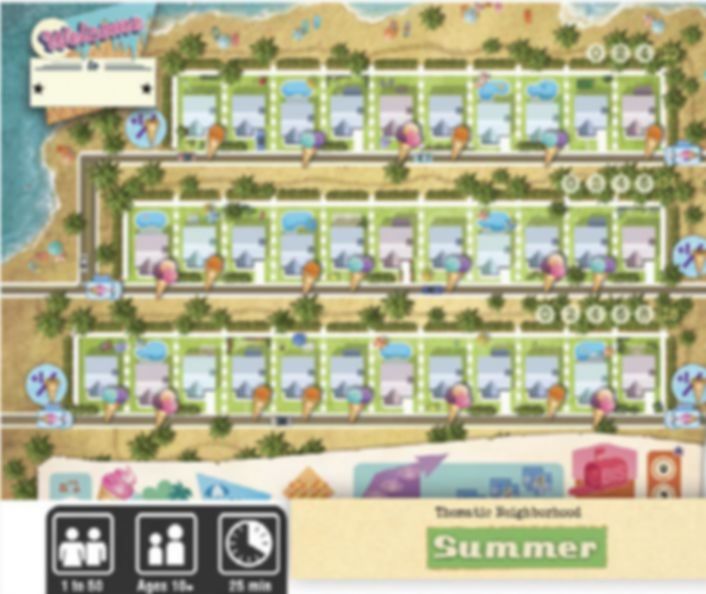 Welcome To...: Summer Thematic Neighborhood game board