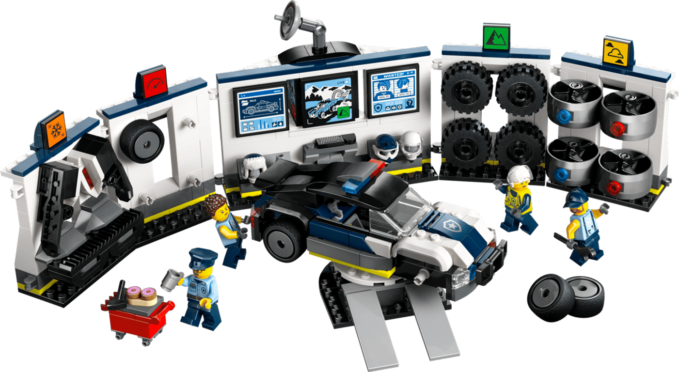 LEGO® City Custom Police Car Garage components