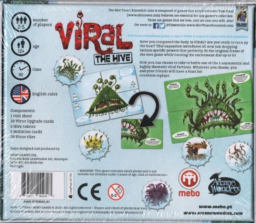 Viral: The Hive back of the box