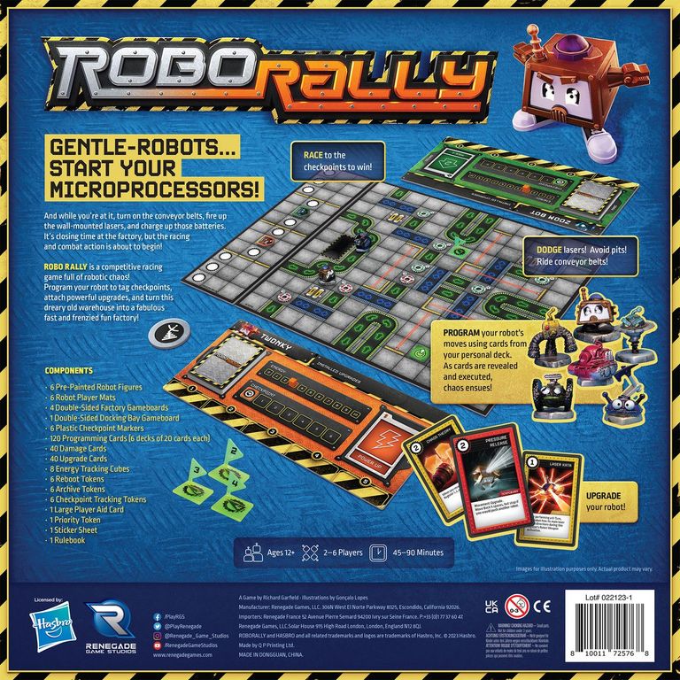 Robo Rally back of the box