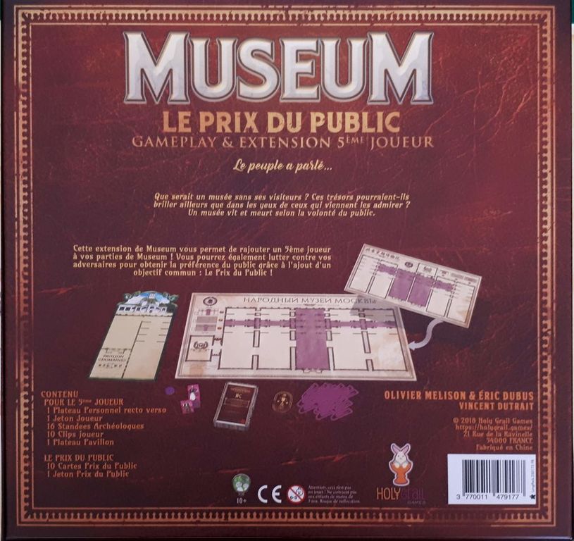 Museum: Le Prix du Public dos de la boîte