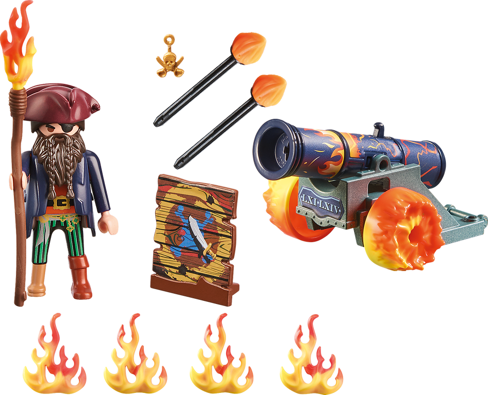 Playmobil® Pirates Pirate with Cannon components