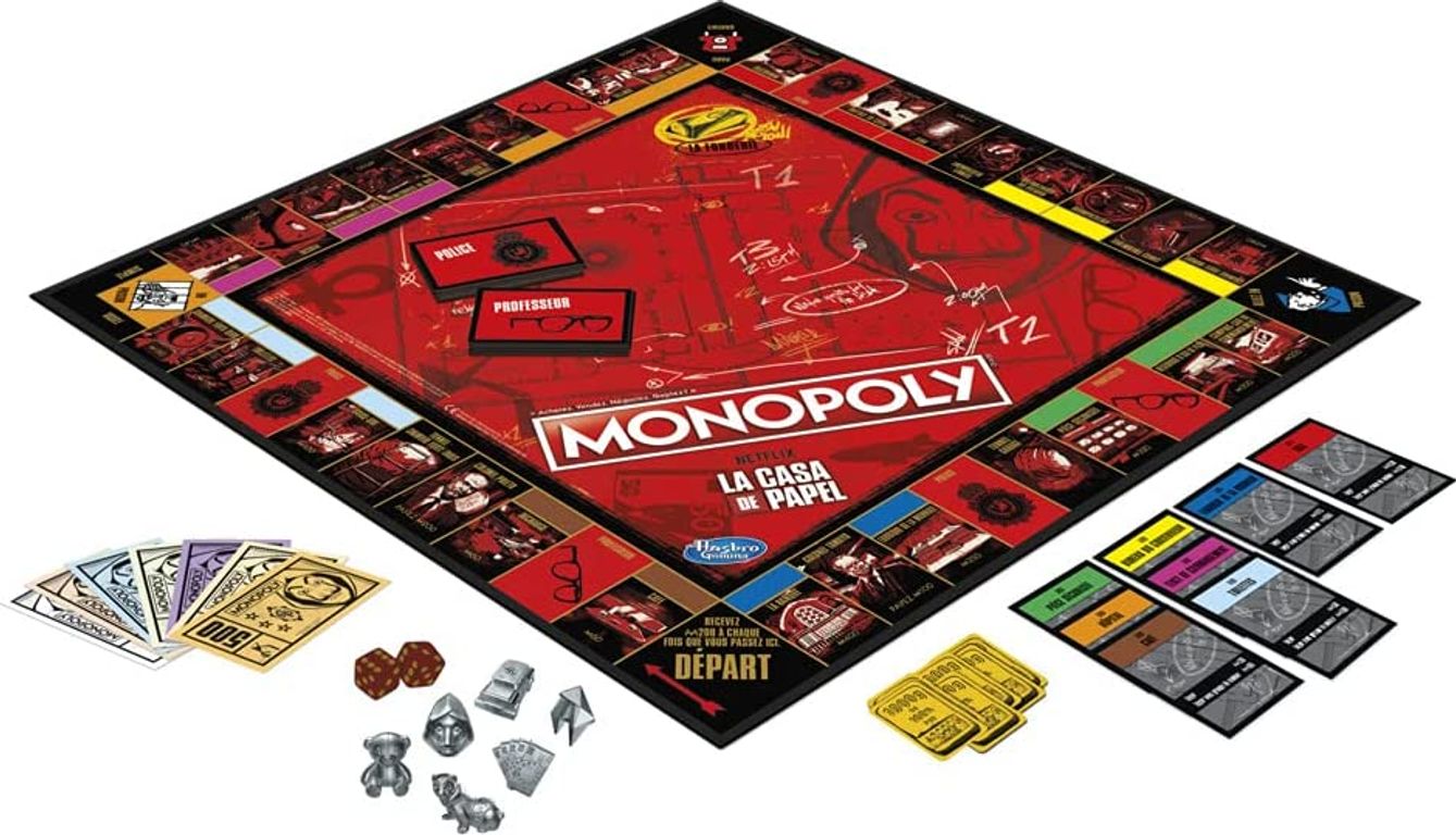 Monopoly: La Casa de Papel components