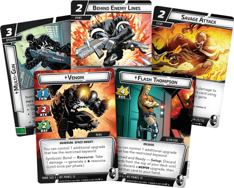 Marvel Champions: The Card Game – Venom Hero Pack kaarten