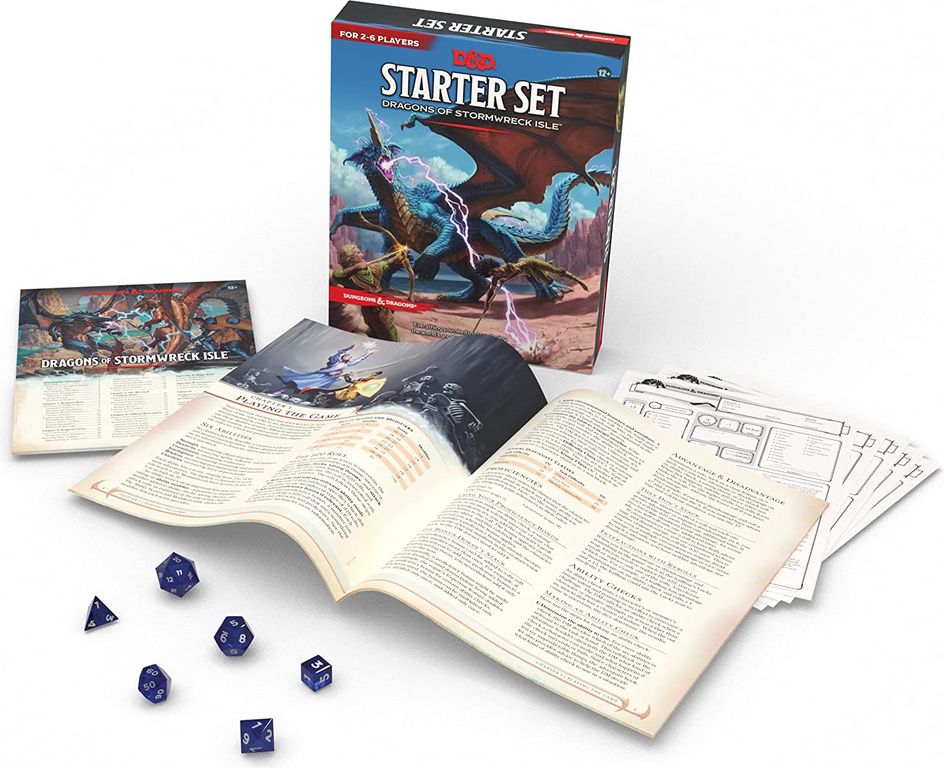 Dungeons & Dragons Starter Set: Dragons of Stormwreck Isle componenti