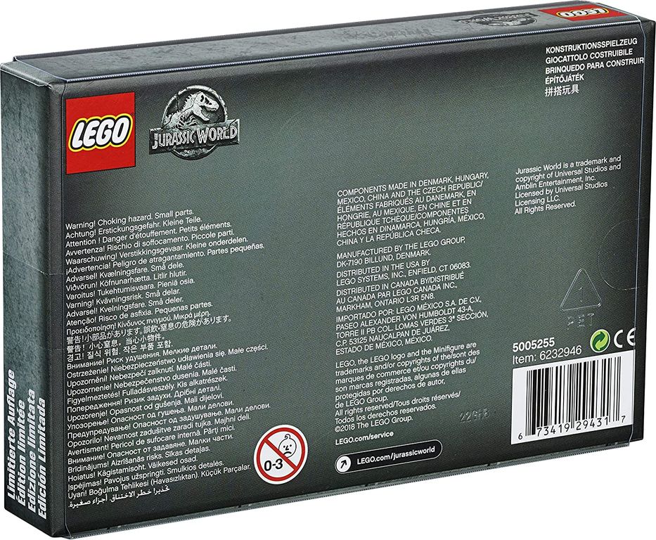 LEGO® Jurassic World Jurassic World Limited Edition Mini Figures Set achterkant van de doos