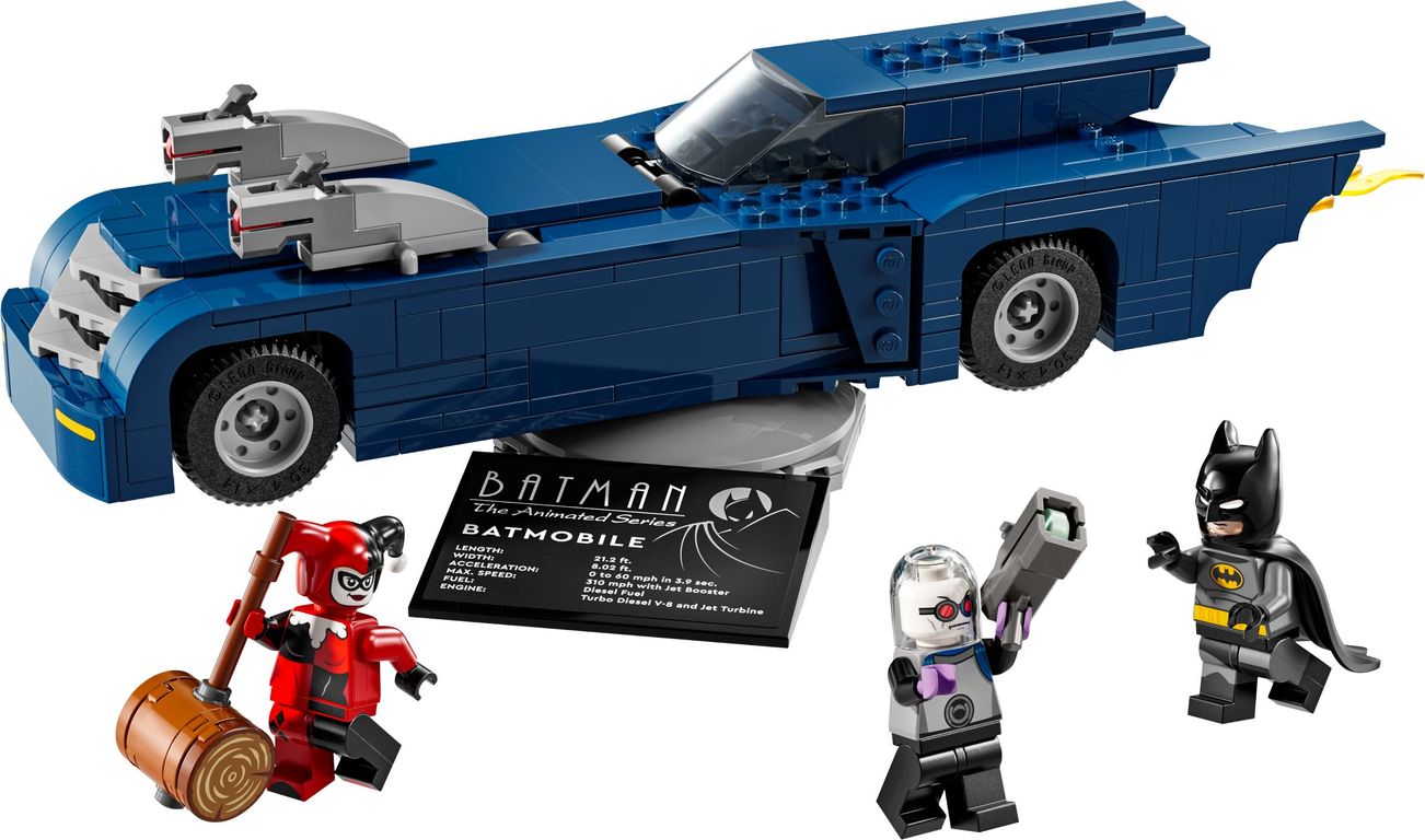 LEGO® DC Superheroes Batman con Batmobile vs. Harley Quinn e Mr. Freeze componenti