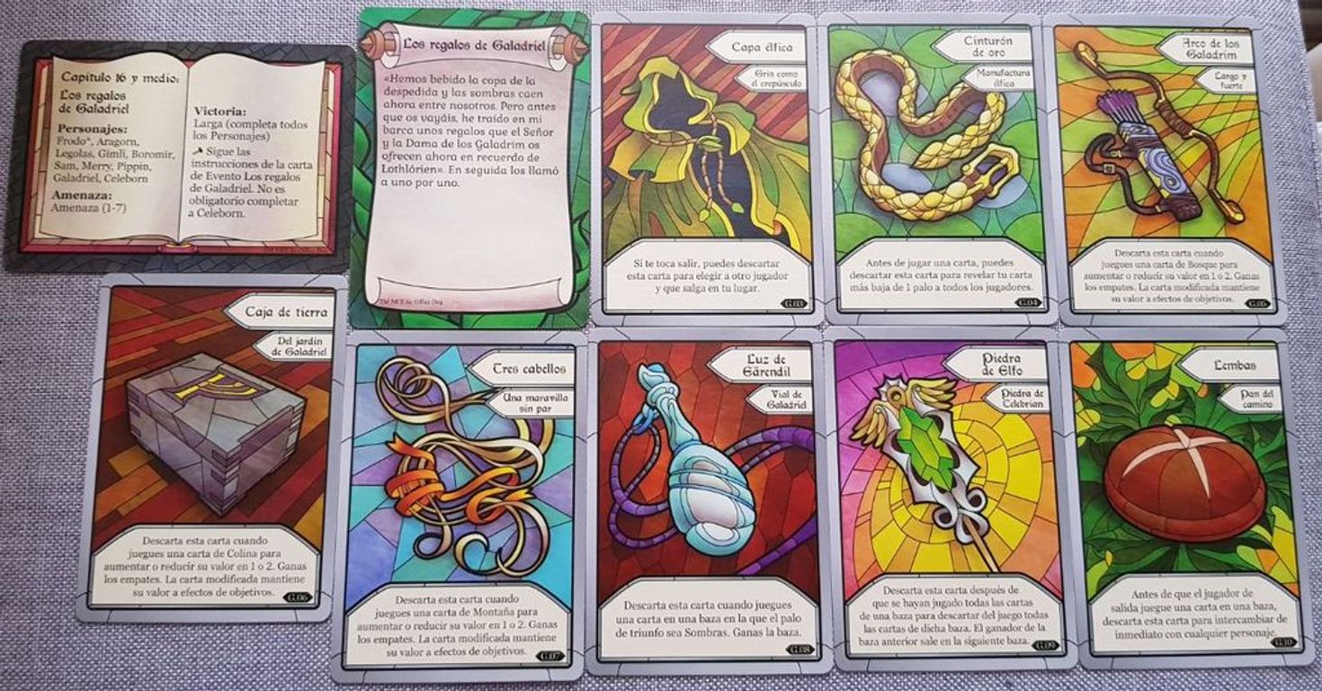 Der Herr der Ringe: Die Gefährten – Das Stichspiel: Galadriels Geschenke karten