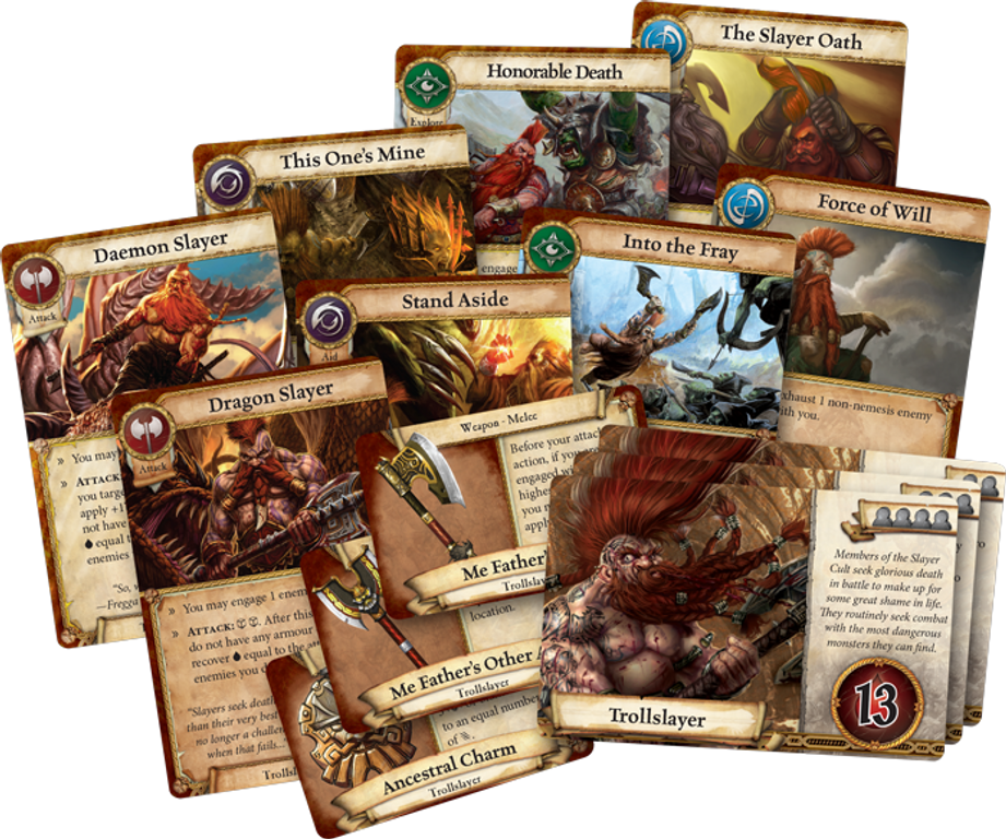 Warhammer Quest: The Adventure Card Game - Trollslayer Expansion Pack cards