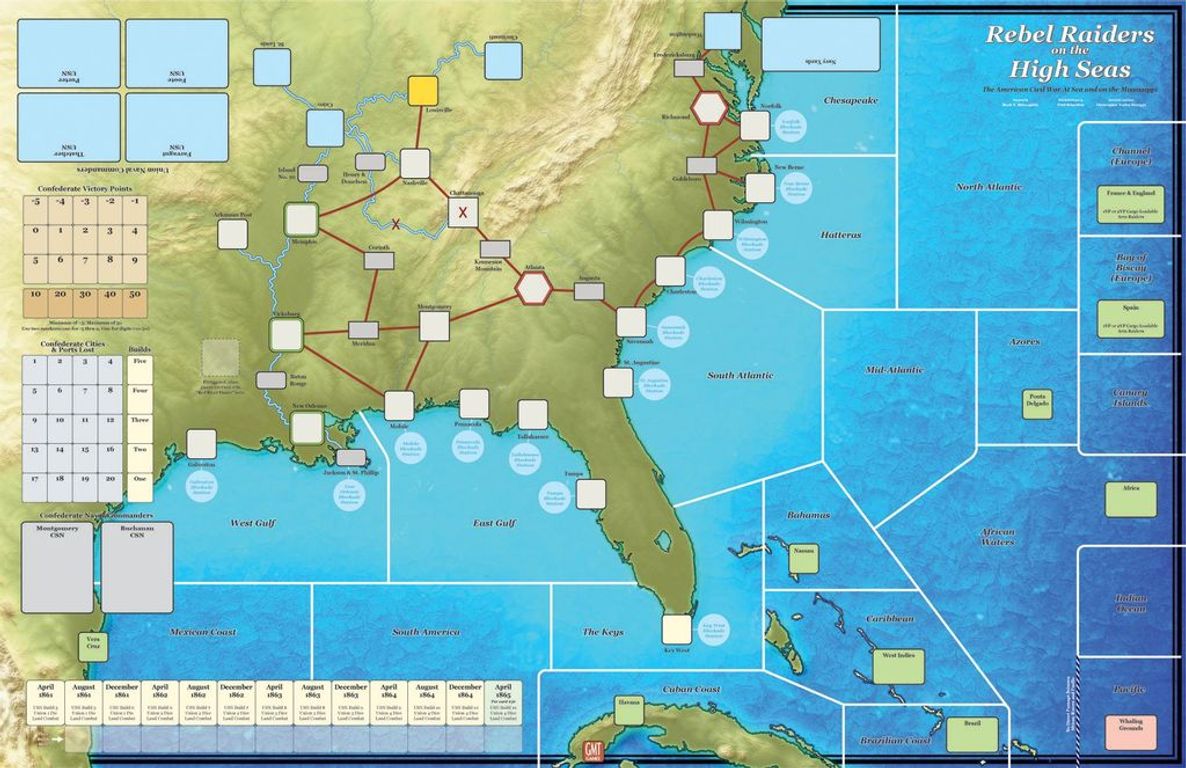 Rebel Raiders on the High Seas game board