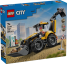 Yellow Backhoe Loader