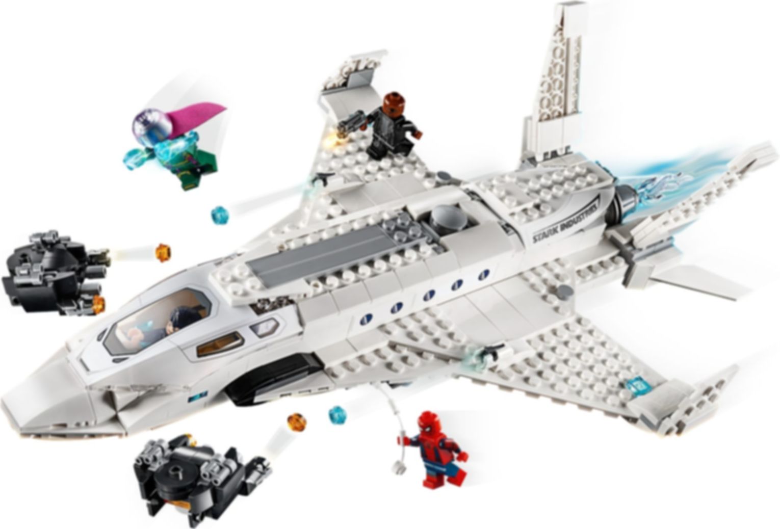 LEGO® Marvel Starks Jet und der Drohnenangriff spielablauf
