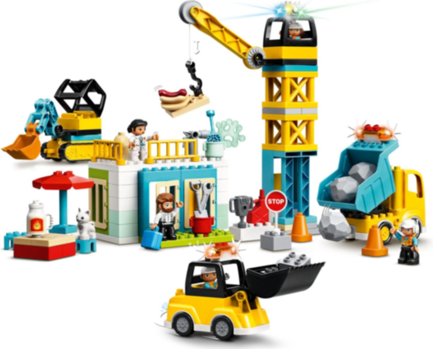 LEGO® DUPLO® La grue et les engins de construction composants