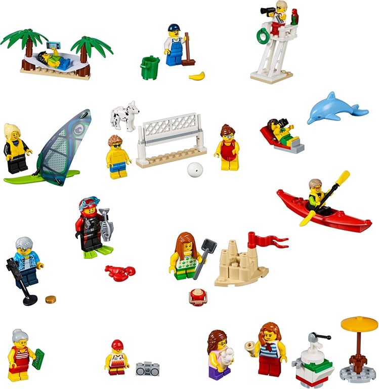 LEGO® City People pack – Divertimento in spiaggia componenti