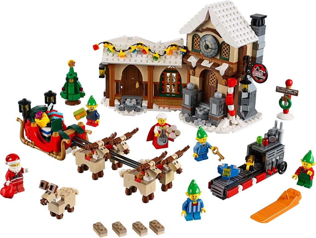 LEGO® Icons Weihnachtliche Werkstatt komponenten