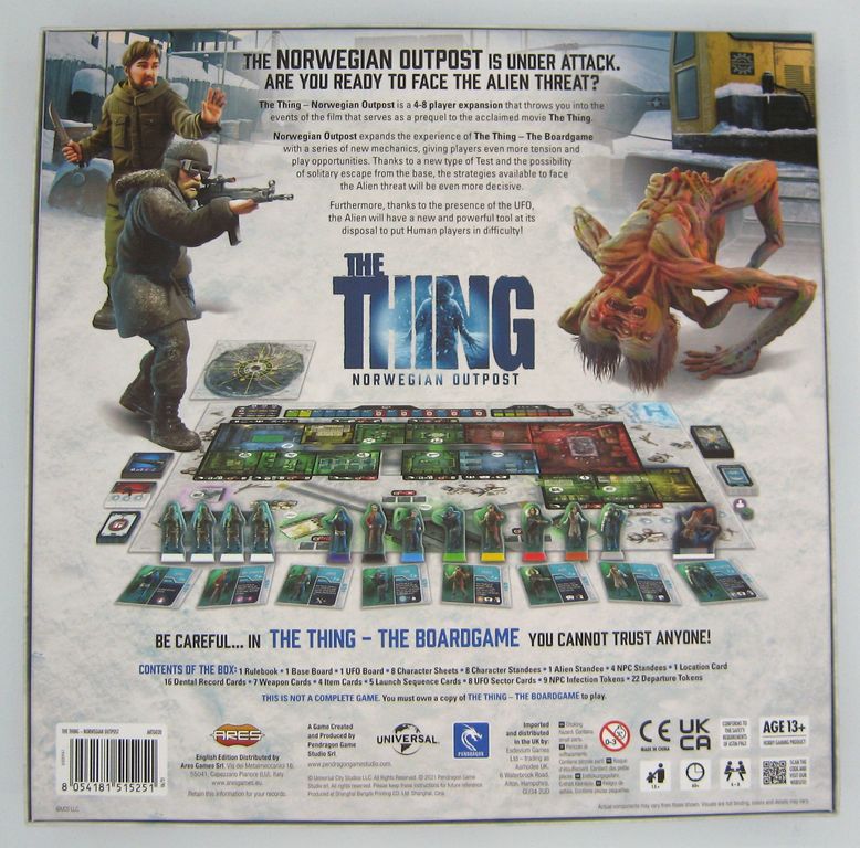 The Thing: Norwegian Outpost rückseite der box