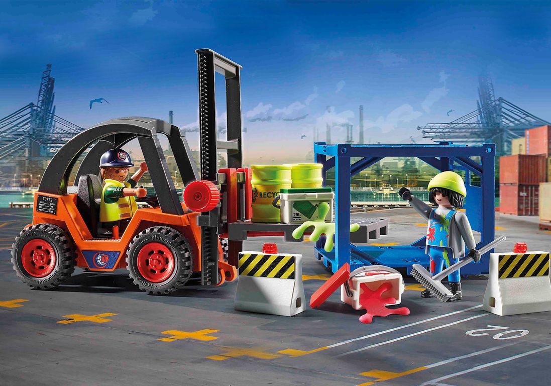 Playmobil® City Action Forklift with Freight gameplay