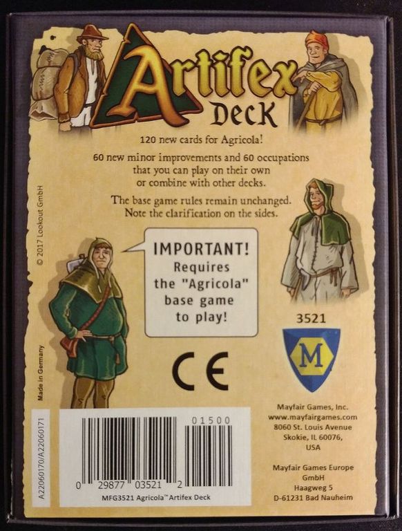 Agricola: Artifex Deck back of the box