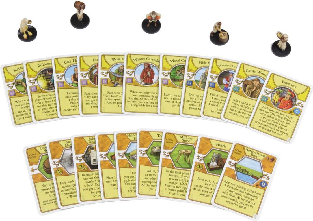 Agricola: Erweiterung in Spielerfarbe weiß komponenten