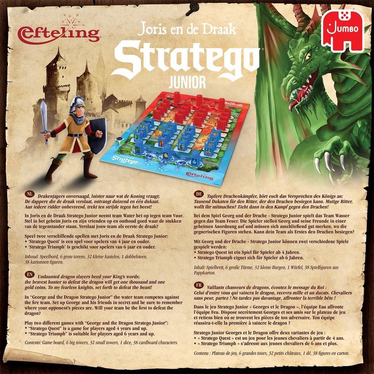 Stratego Junior Joris en de Draak achterkant van de doos