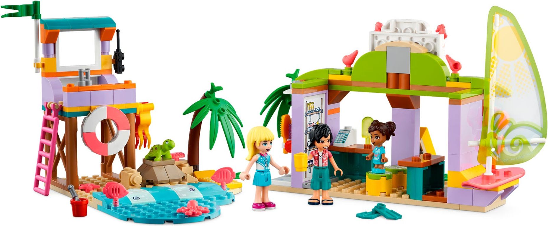 LEGO® Friends Divertimento sulla spiaggia dei surfer componenti