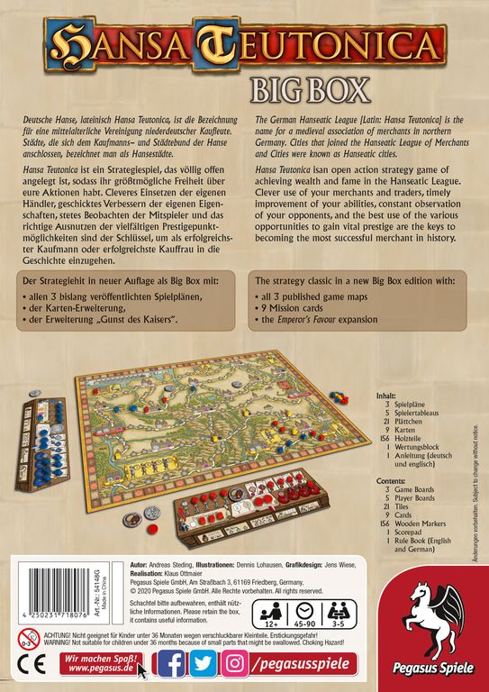 Hansa Teutonica: Big Box back of the box