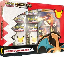 Pokemon TCG: Celebrations V Box – Lance's Charizard V & Dark Sylveon V