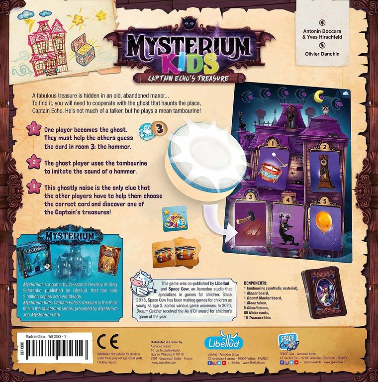 Mysterium Kids: Le Trésor du Capitaine Bouh dos de la boîte