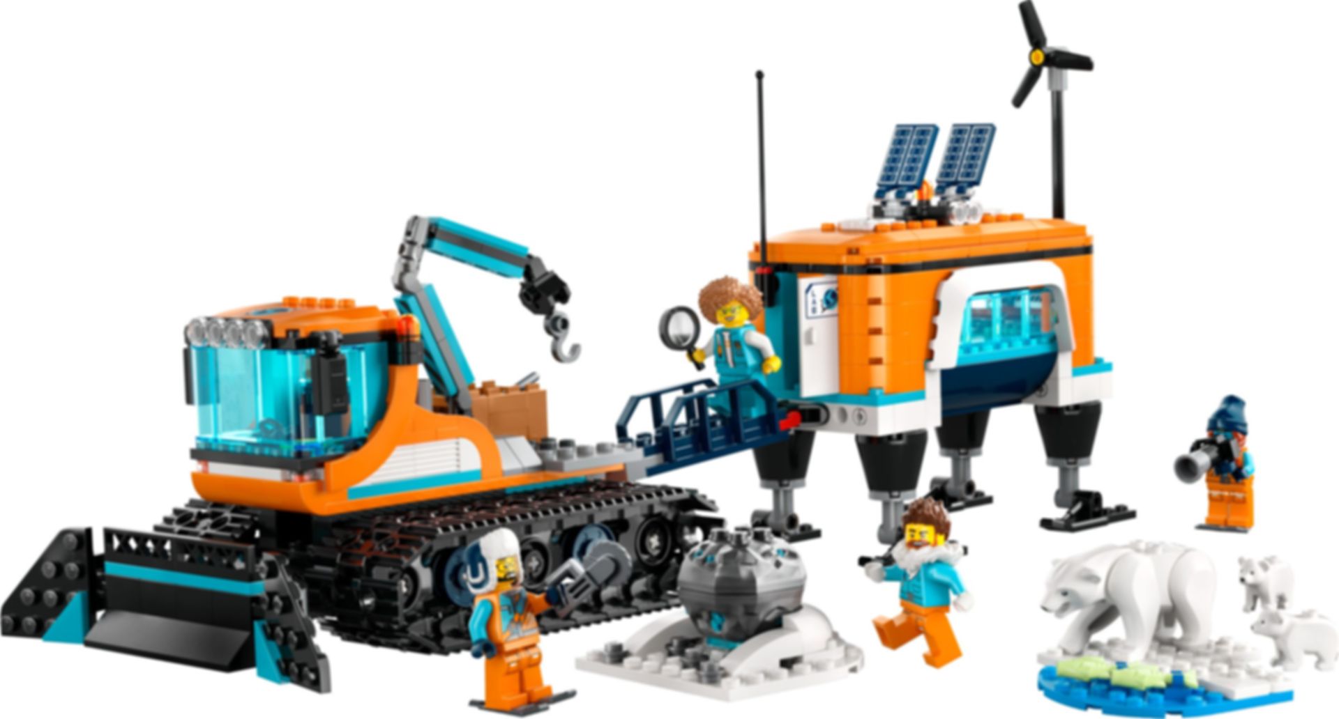 LEGO® City Arktis-Schneepflug mit mobilem Labor komponenten