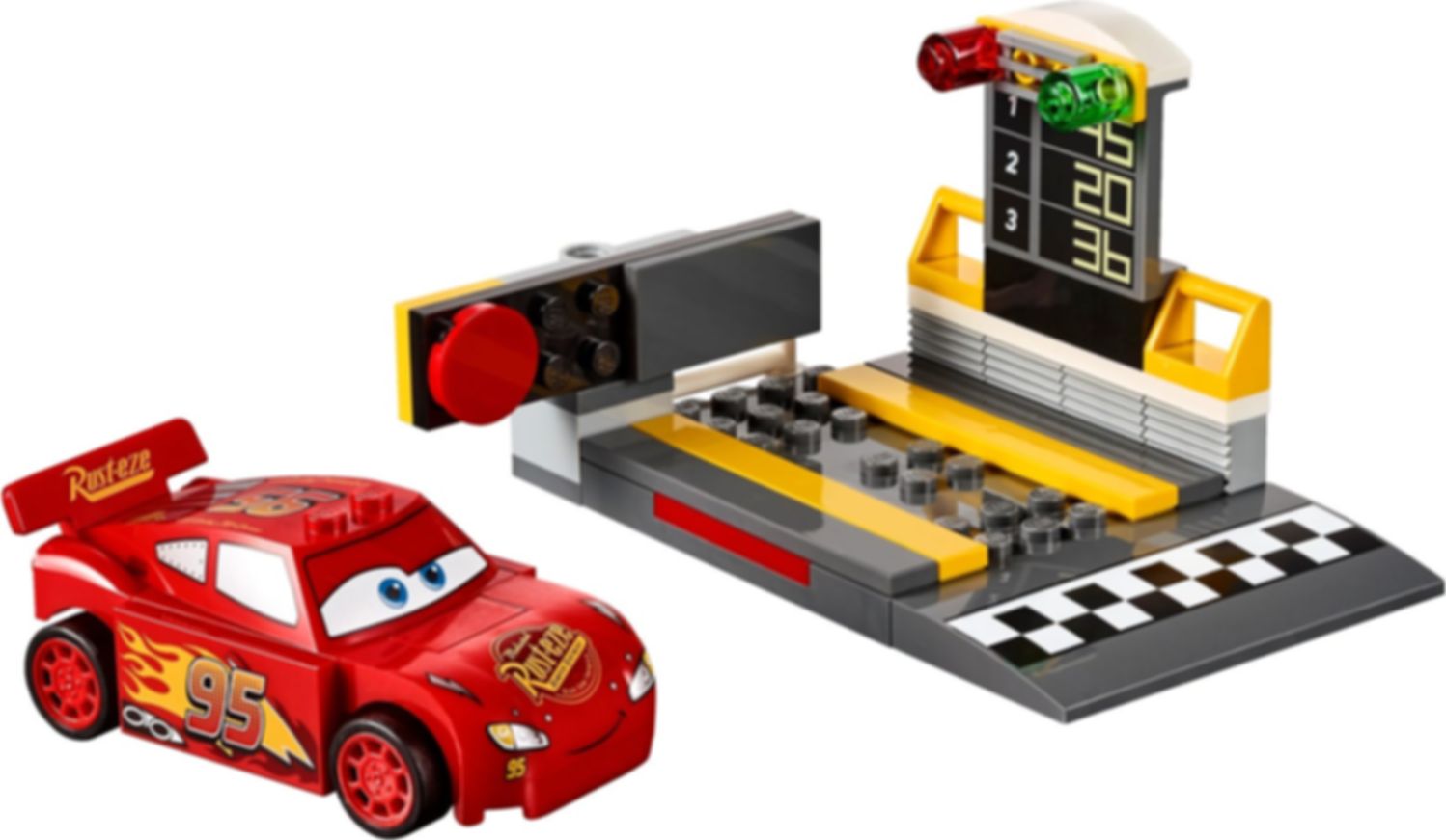 LEGO® Juniors Lightning McQueens Beschleunigungsrampe komponenten