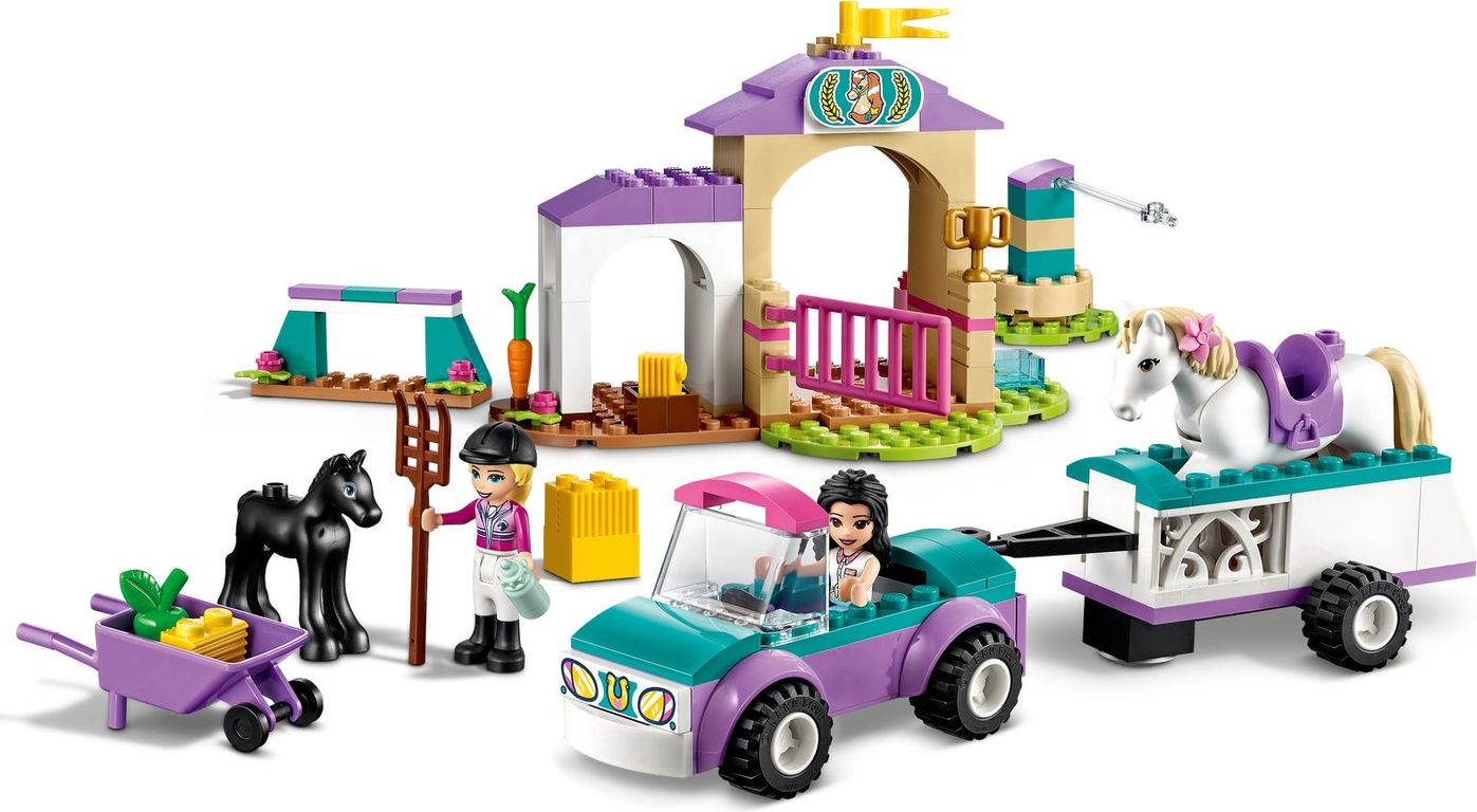 LEGO® Friends Trainingskoppel und Pferdeanhänger spielablauf