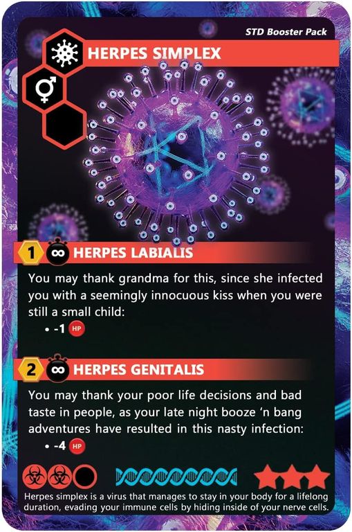 ImmunoWars: STD Booster Pack Herpes kaart