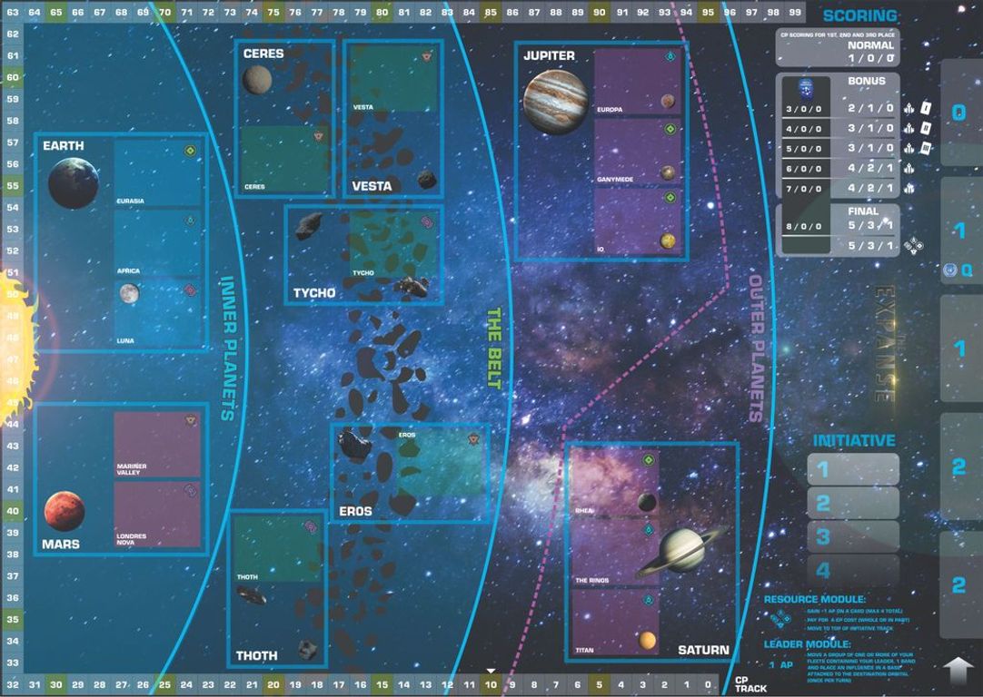 The Expanse Boardgame: Doors and Corners game board