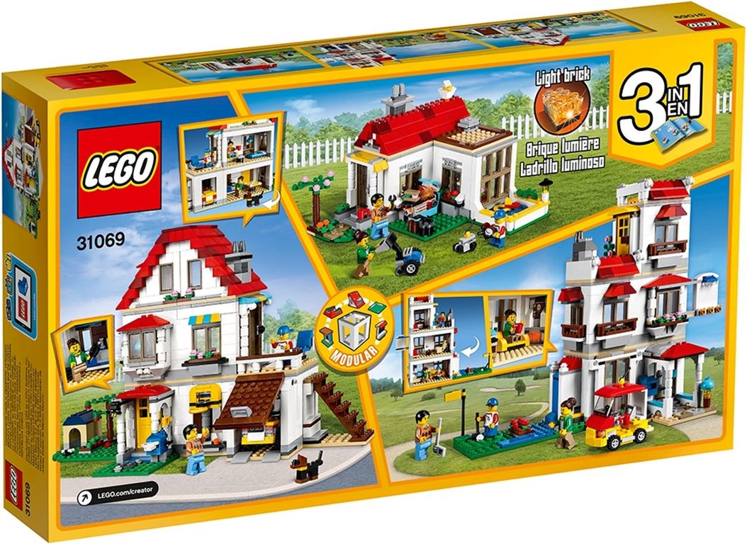 LEGO® Creator Villa familiar modular parte posterior de la caja