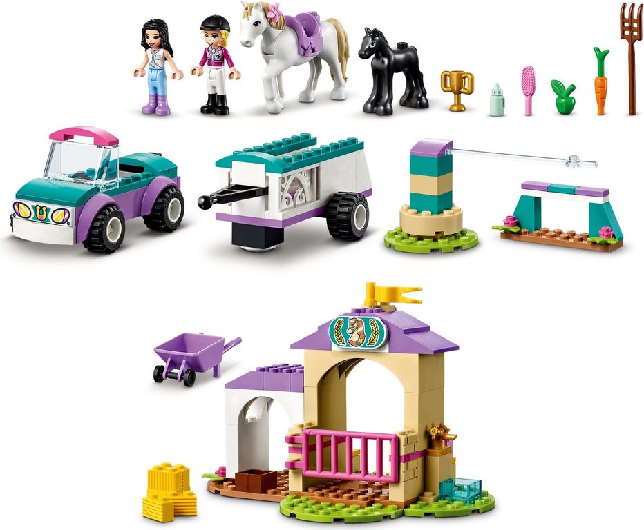 LEGO® Friends Paardentraining en aanhanger componenten