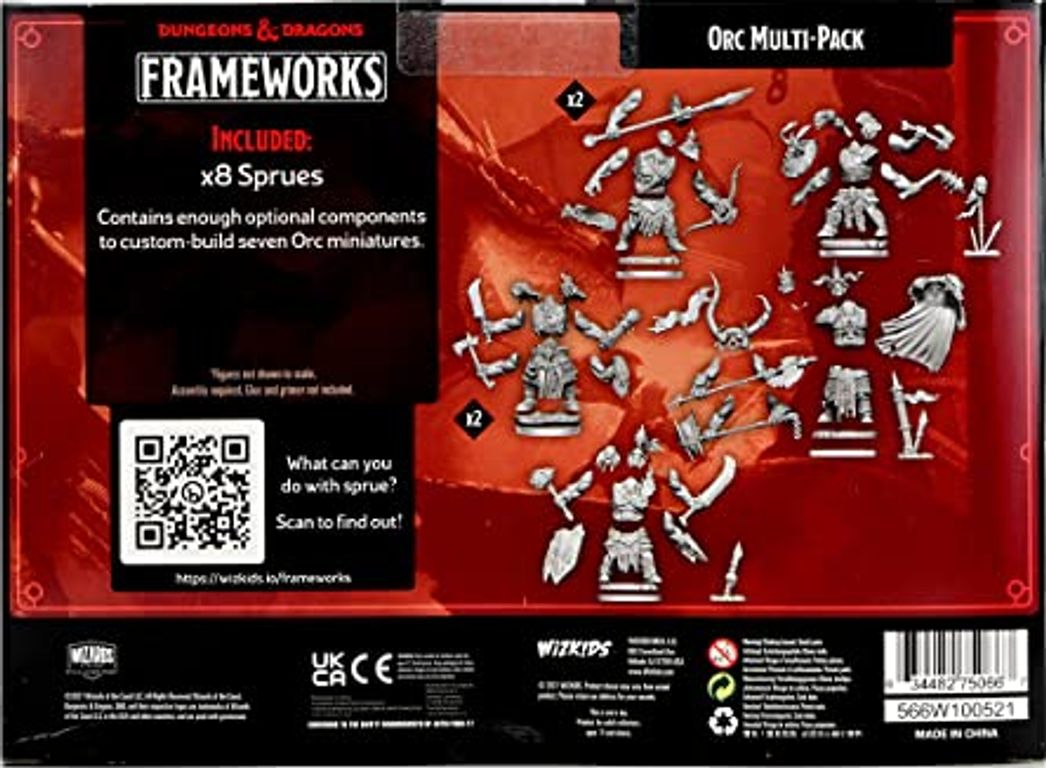 D&D Frameworks: Orcs achterkant van de doos