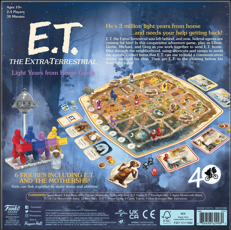 E.T. The Extra-Terrestrial: Light Years From Home Game achterkant van de doos