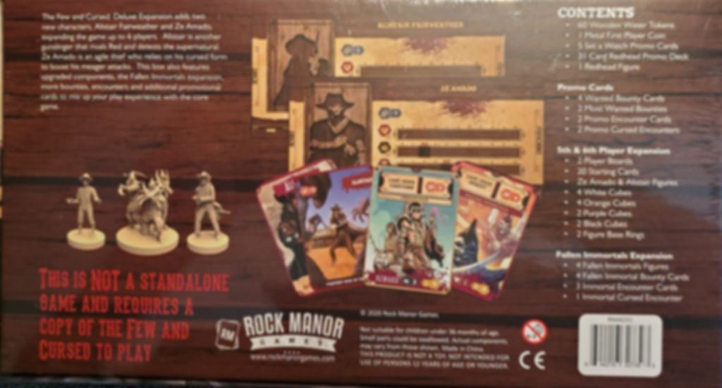 The Few and Cursed: Deluxe Expansion back of the box
