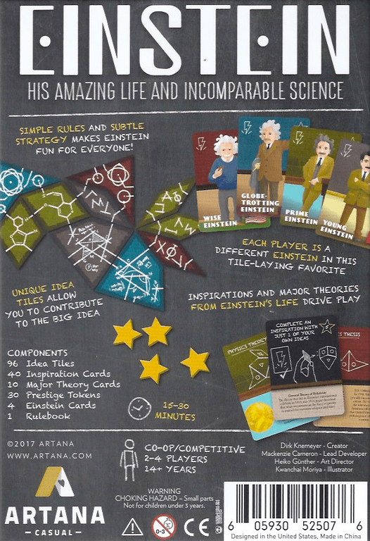 Einstein: His Amazing Life and Incomparable Science back of the box