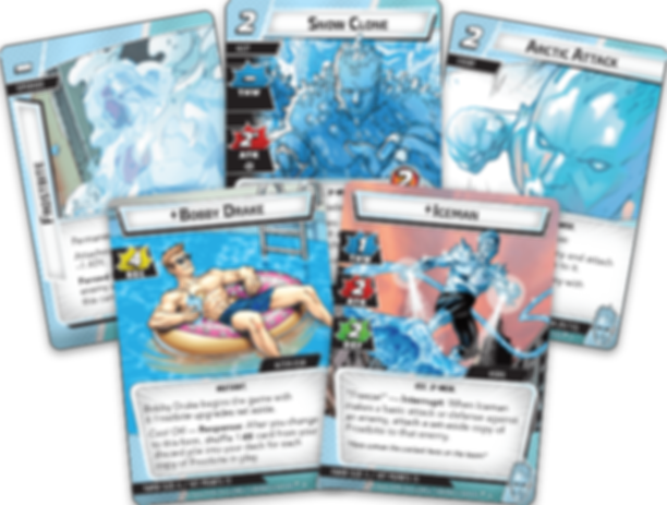Marvel Champions: The Card Game – Iceman Hero Pack cartes