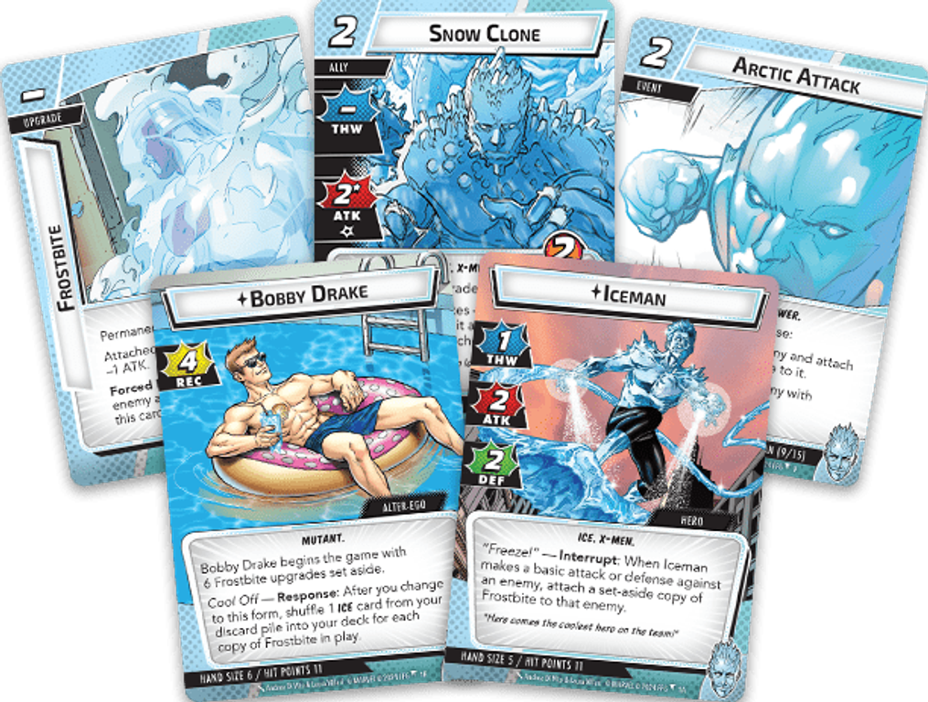 Marvel Champions: The Card Game – Iceman Hero Pack cartas