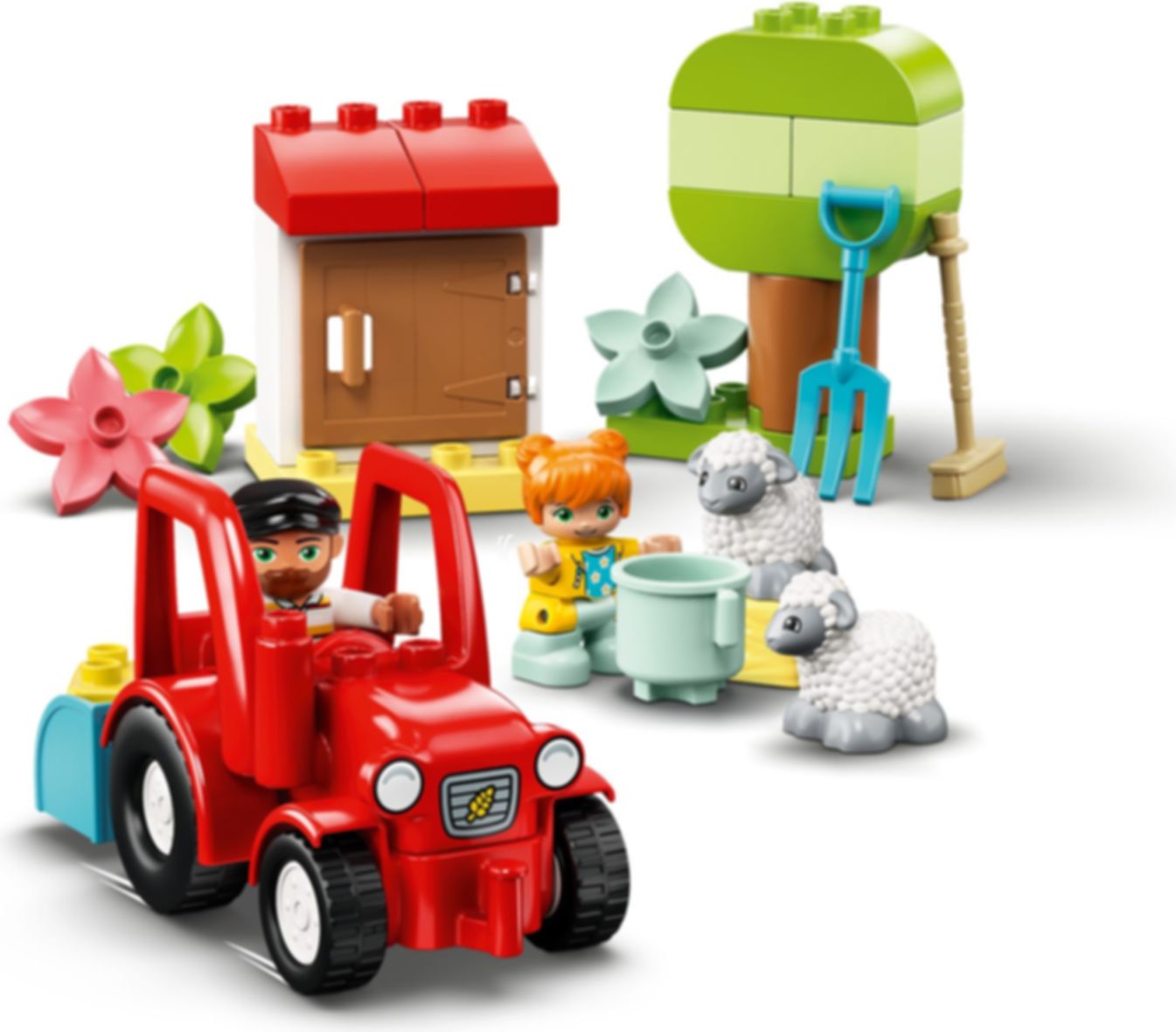 LEGO® DUPLO® Landbouwtractor en dieren verzorgen componenten
