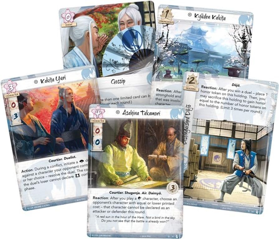Legend of the Five Rings: The Card Game - Masters of the Court: Crane Clan Pack kaarten
