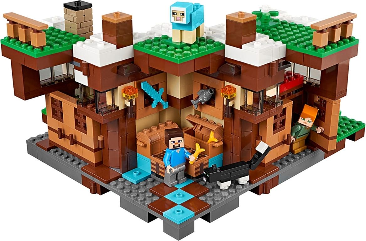 LEGO® Minecraft La base alla cascata interno